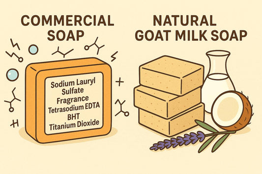 Commercial Soap vs. Natural Goat Milk Soap – Illustrated Comparison
