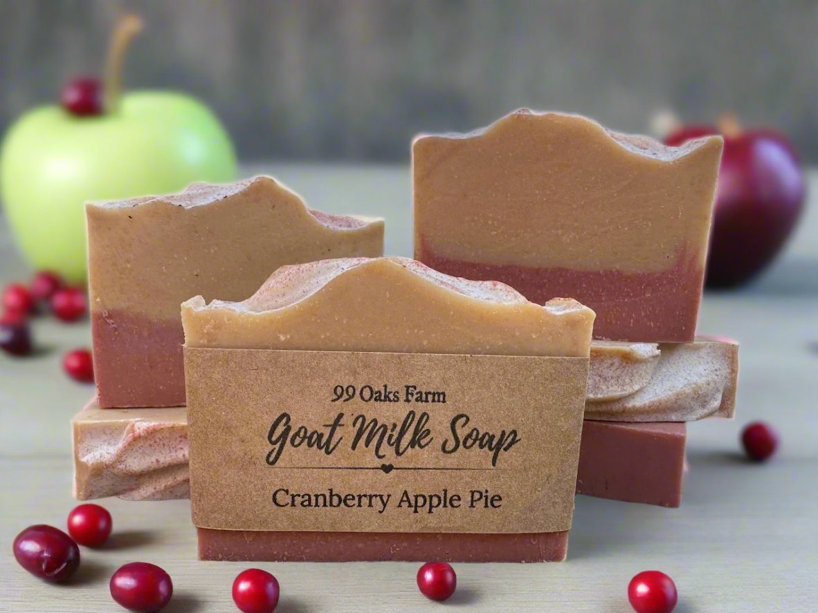 Cranberry Apple Goat Milk Soap (Set) - 99 Oaks Farm