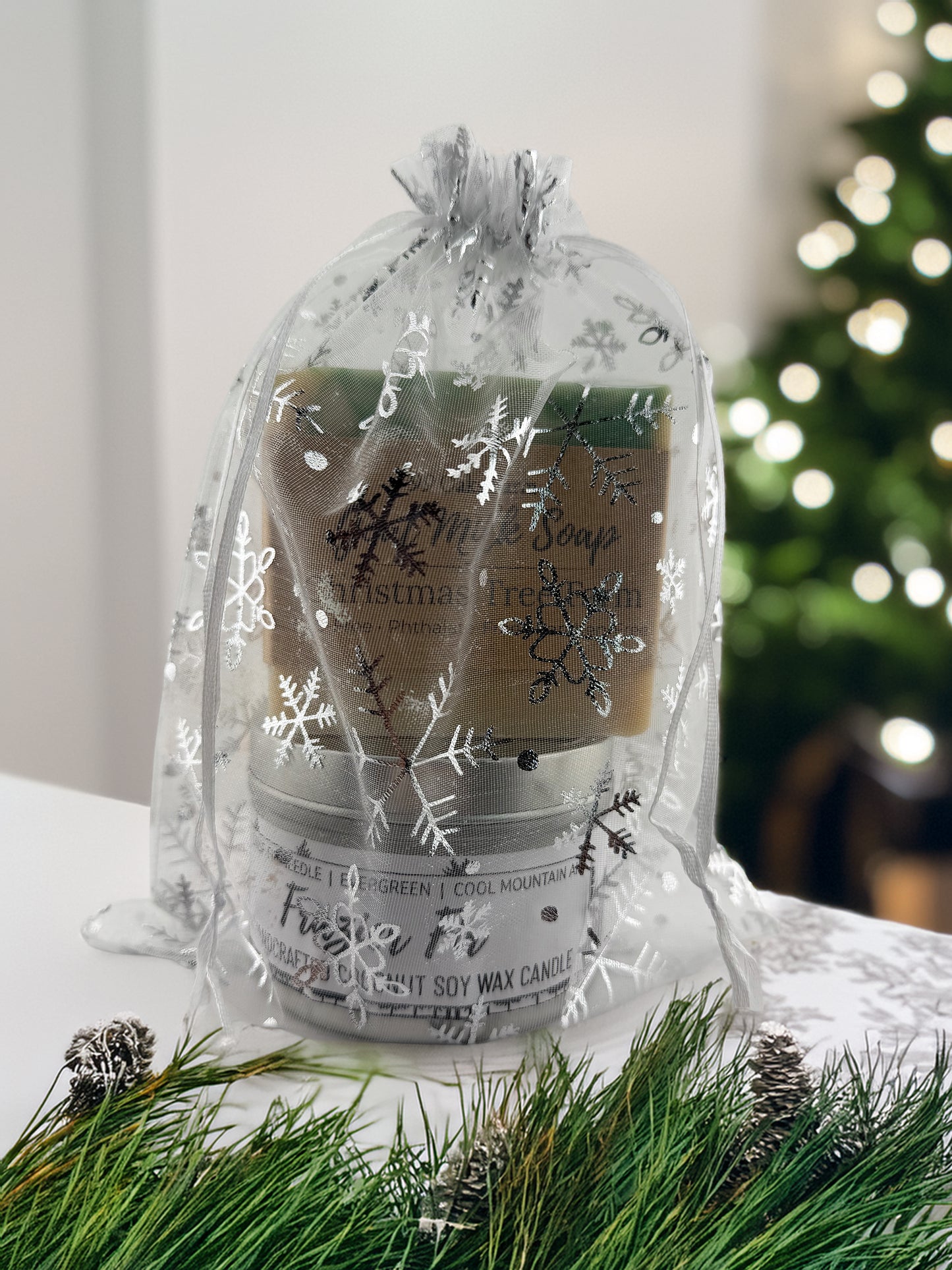 Christmas Tree Farm Soap & Candle Gift Set