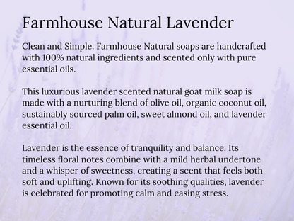 Natural Goat Milk Soap - Lavender - 99 Oaks Farm