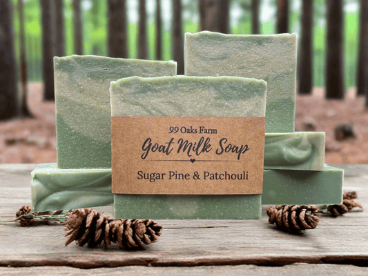 Sugar Pine & Patchouli Goat Milk Soap (Set) - 99 Oaks Farm